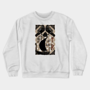 Viking symbols. Raven, Valknut , runes, Celtic knot and ship. Safe journey. Crewneck Sweatshirt